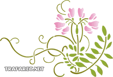 Motif floral 05 - pochoir pour la décoration