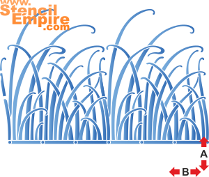 Herbe magique - pochoir pour la décoration