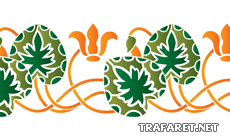 Bordure cyclomène - pochoir pour la décoration