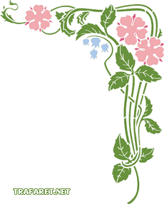 Rose musquée et muguet - pochoir pour la décoration