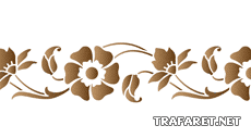 Bordure fleurie 22 (Sets de pochoirs de même style)