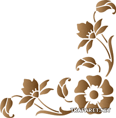 Coin Fleur 22 (Sets de pochoirs de même style)