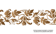 Bordure de fleurs de cloche 23 - pochoir pour la décoration
