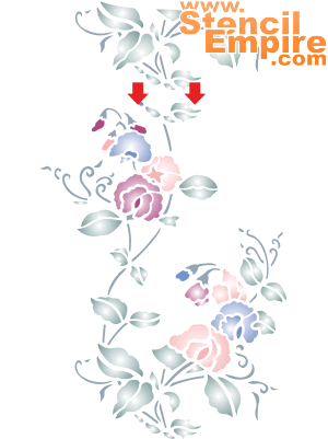 Pois de senteur (Pochoirs avec jardin et fleurs sauvages)