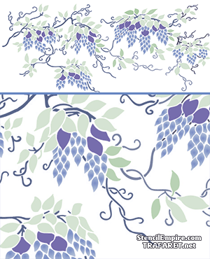 Glycine orientale - pochoir pour la décoration