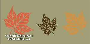 Trois feuilles d'érable - pochoir pour la décoration
