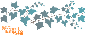 Bordure de lierre (Pochoirs avec feuilles et branches)