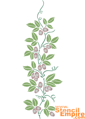 Houblon - pochoir pour la décoration