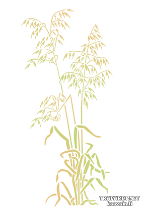Oreilles d'avoine 1 (Pochoirs avec feuilles et branches)
