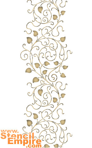 Bordure de feuille (Pochoirs avec feuilles et branches)