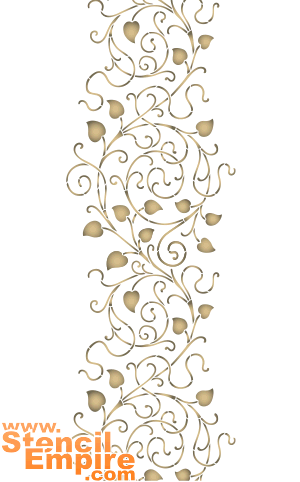 Bordure de feuille (Pochoirs pour bordures avec motifs abstraits)