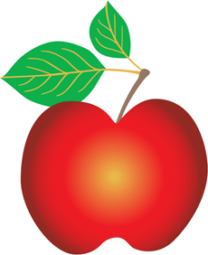 Pomme 2 - pochoir pour la décoration