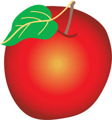 Pomme 4 - pochoir pour la décoration