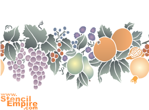 Bordure de fruits (Pochoirs avec fruits et baies)
