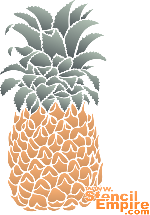 Un ananas - pochoir pour la décoration