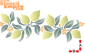 Bordure de citron - pochoir pour la décoration