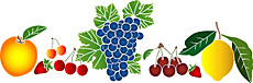 Fruits 2 - pochoir pour la décoration