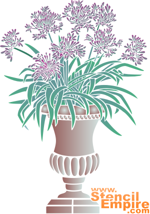 Lys d`Afrique (Pochoirs avec des éléments de jardin)