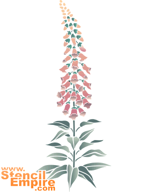 Digitale pourprée 3 (Pochoirs avec des éléments de jardin)