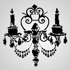 Chandelier 2 (Pochoirs dans le style médiéval)