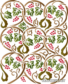 Cercles de raisin - pochoir pour la décoration