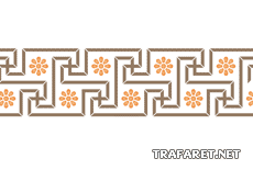 Bordure grecque 08 - pochoir pour la décoration