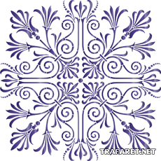 Médaillon grec 14 - pochoir pour la décoration