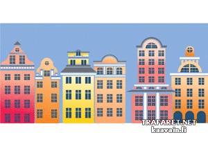 Bloc de ville 05 (Pochoirs avec des points de repère et des bâtiments)