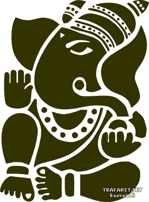 Ganesh 02 - pochoir pour la décoration