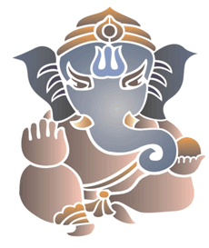 Éléphant indien - pochoir pour la décoration