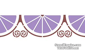 Bordure de quartier de citron - pochoir pour la décoration