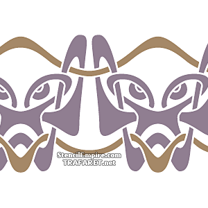 Bordure Art Nouveau 022 - pochoir pour la décoration
