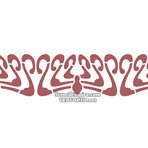 Bordure Art Nouveau 024 - pochoir pour la décoration