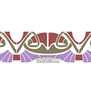Bordure Art Nouveau 026 - pochoir pour la décoration