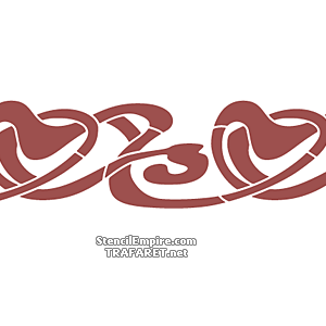Bordure Art Nouveau 047 - pochoir pour la décoration