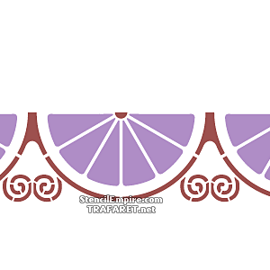 Bordure Art Nouveau 057 - pochoir pour la décoration