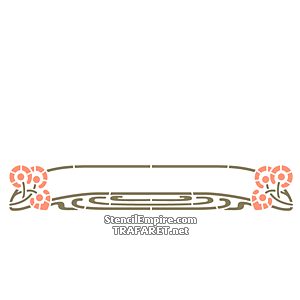 Motif Art Nouveau 097A - pochoir pour la décoration