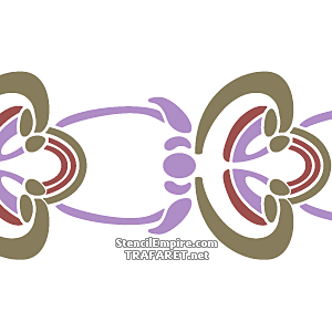 Bordure Art Nouveau 111 - pochoir pour la décoration