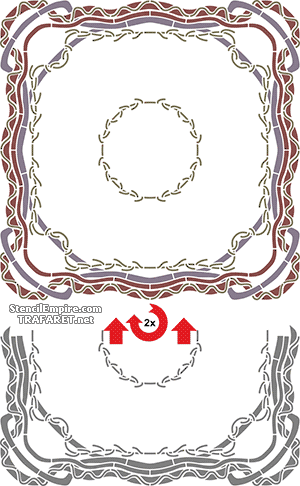 Cadre moderne 207 - pochoir pour la décoration