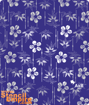 Bambou et sakura (Pochoirs avec motifs répétitifs)
