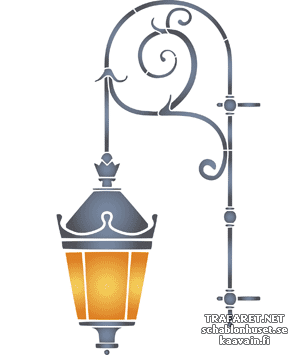 Lanterne de rue 01 - pochoir pour la décoration