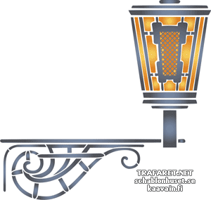 Lanterne de rue 02 - pochoir pour la décoration