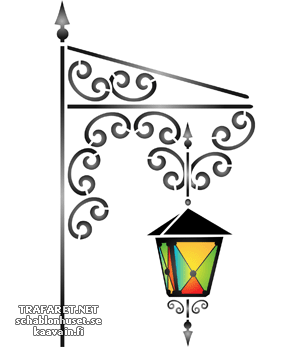 Lanterne colorée 08 - pochoir pour la décoration