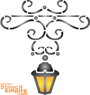 Lanterne centrale - pochoir pour la décoration