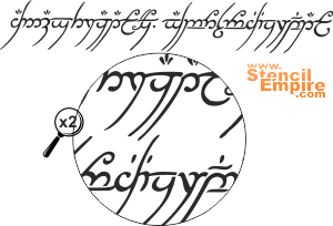 Le Seigneur des Anneaux (Pochoirs avec textes et séries de lettres)