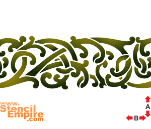 Bordure gothique - pochoir pour la décoration