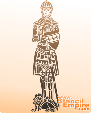 Chevalier de bronze 3 - pochoir pour la décoration