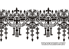 Bordure de touches vintage - pochoir pour la décoration