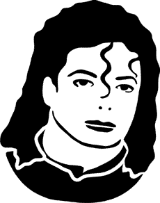Michael Jackson 2 - pochoir pour la décoration