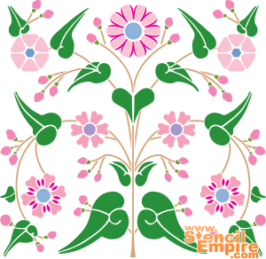 Motif de fleurs - pochoir pour la décoration